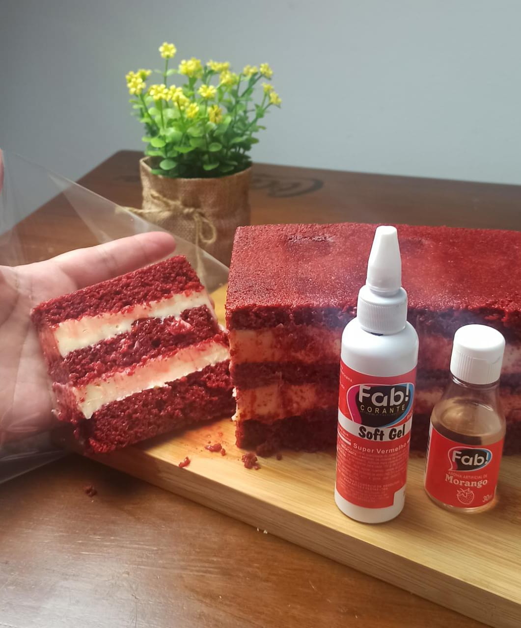Massa REDVELVET com Aroma de Morango!